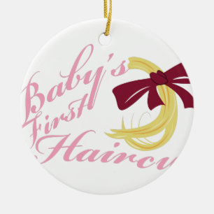 Babys First Haircut Keramisch Ornament