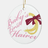 Babys First Haircut Keramisch Ornament (Links)