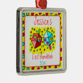 Baby's First Hanukkah Metalen Ornament (Rechts)
