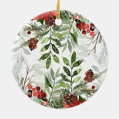 Babys First Kerstannament Boy Deer Keramisch Ornament (Achterkant)