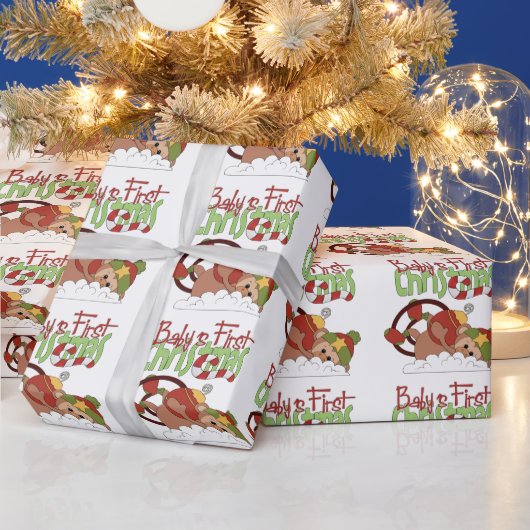 Baby's First Kerstapenverpakkingspapier Cadeaupapier (Feestdagen)