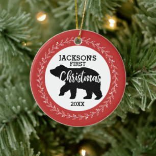 Babys First kerstfoto keramisch Ornament