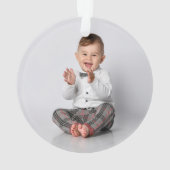 Babys First kerstfoto keramisch Ornament (achterkant)
