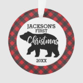 Babys First kerstfoto keramisch Ornament (voorkant)