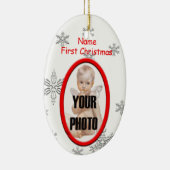 Babys First kerstfoto Lijst Ornament (Rechts)