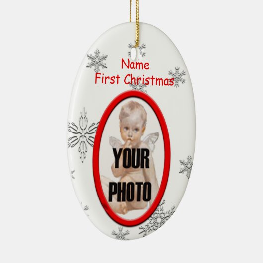 Babys First kerstfoto Lijst Ornament (Rechts)