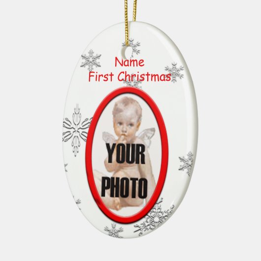 Babys First kerstfoto Lijst Ornament (Links)