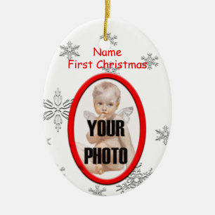 Babys First kerstfoto Lijst Ornament