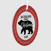 Babys First Kerstfoto Ornament (voorkant)