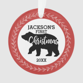 Babys First Kerstfoto Ornament
