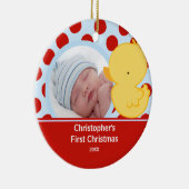 Babys First Kerstfoto Ornament Duck Boy (Rechts)