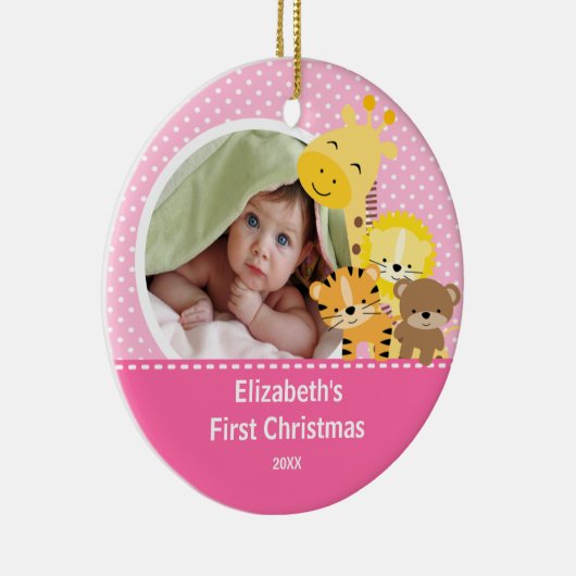 Babys First kerstfoto Ornament Giraffe (Rechts)