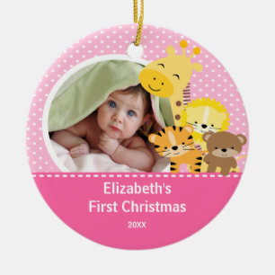 Babys First kerstfoto Ornament Giraffe
