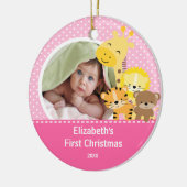 Babys First kerstfoto Ornament Giraffe (Links)