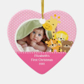 Babys First kerstfoto Ornament Giraffe (Voorkant)
