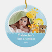 Babys First kerstfoto Ornament Giraffe (Voorkant)