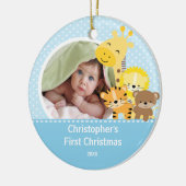 Babys First kerstfoto Ornament Giraffe (Links)