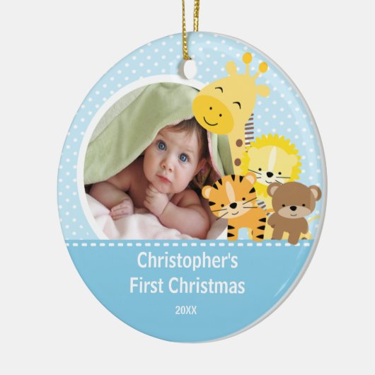 Babys First kerstfoto Ornament Giraffe (Links)