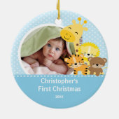 Babys First kerstfoto Ornament Giraffe (Achterkant)