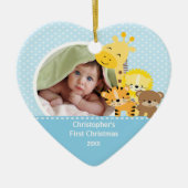 Babys First kerstfoto Ornament Giraffe (Voorkant)