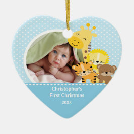 Babys First kerstfoto Ornament Giraffe