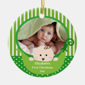 Babys First Kerstfoto Ornament Little Pea (Voorkant)