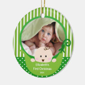 Babys First Kerstfoto Ornament Little Pea (Links)