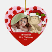 Babys First Kerstfoto Ornament Monkey (Achterkant)