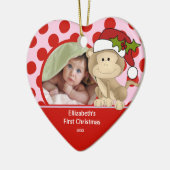 Babys First Kerstfoto Ornament Monkey (Links)