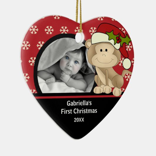 Babys First Kerstfoto Ornament Monkey (Rechts)
