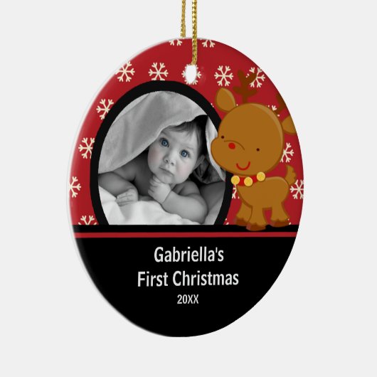 Babys First Kerstfoto Ornament Reindeer (Rechts)