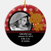 Babys First Kerstfoto Ornament Reindeer (Achterkant)