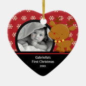 Babys First Kerstfoto Ornament Reindeer (Voorkant)