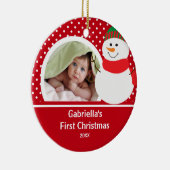 Babys First Kerstfoto Ornament Snowman (Rechts)