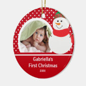 Babys First Kerstfoto Ornament Snowman (Links)
