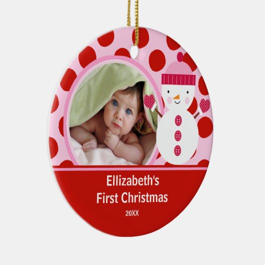 Babys First Kerstfoto Ornament Snowman (Rechts)