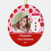 Babys First Kerstfoto Ornament Snowman (Links)