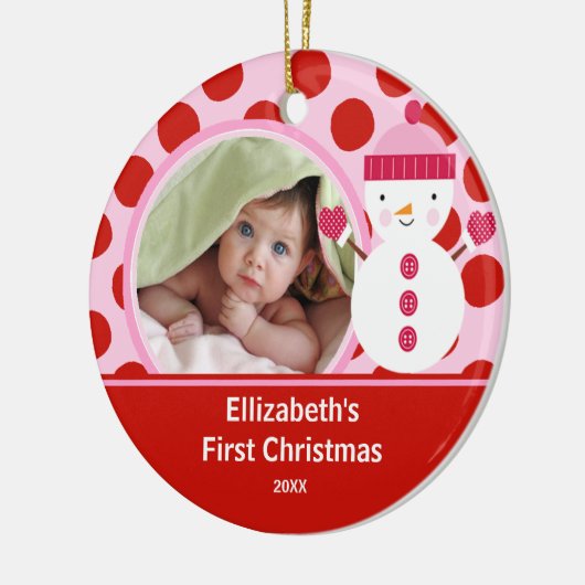 Babys First Kerstfoto Ornament Snowman (Links)
