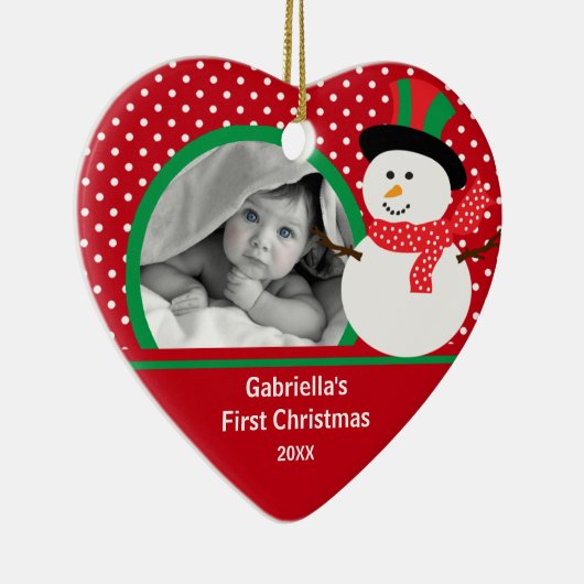 Babys First Kerstfoto Ornament Snowman (Rechts)