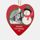 Babys First Kerstfoto Ornament Snowman (Links)