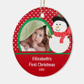 Babys First Kerstfoto Ornament Snowman (Links)