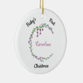 Baby's First KerstGirly Letter C Monogram Keramisch Ornament (Rechts)