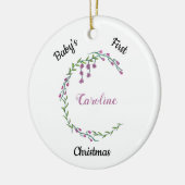 Baby's First KerstGirly Letter C Monogram Keramisch Ornament (Links)