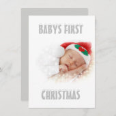 Babys First kerstKaart Bedankkaart (Voorkant / Achterkant)