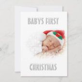 Babys First kerstKaart Bedankkaart (Voorkant)