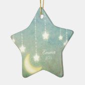 Baby's First kerstmaan Stars Afbeelding Ornament (Links)