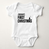 Baby's First Kerstman Baby Jersey Bodysuit (Voorkant)