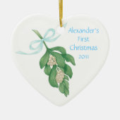 Baby's First Kerstman~Mistletoe Ornament (Boy) (Voorkant)