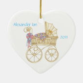 Baby's First Kerstman~Mistletoe Ornament (Boy) (Achterkant)
