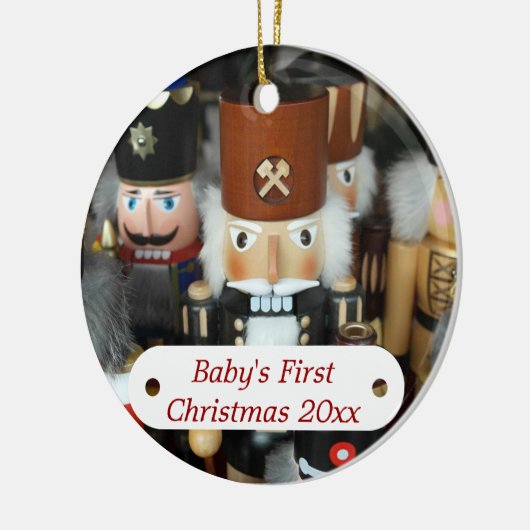 Baby's First Kerstman Nutcracker Ornament (Links)